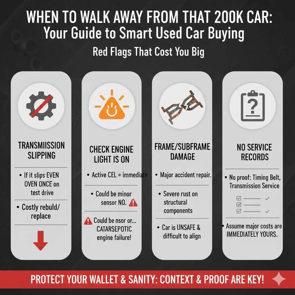 When to Walk Away From That 200K Car