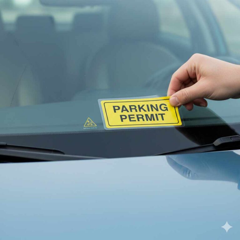 Where to Put a Parking Sticker on Your Car Safely and Easily