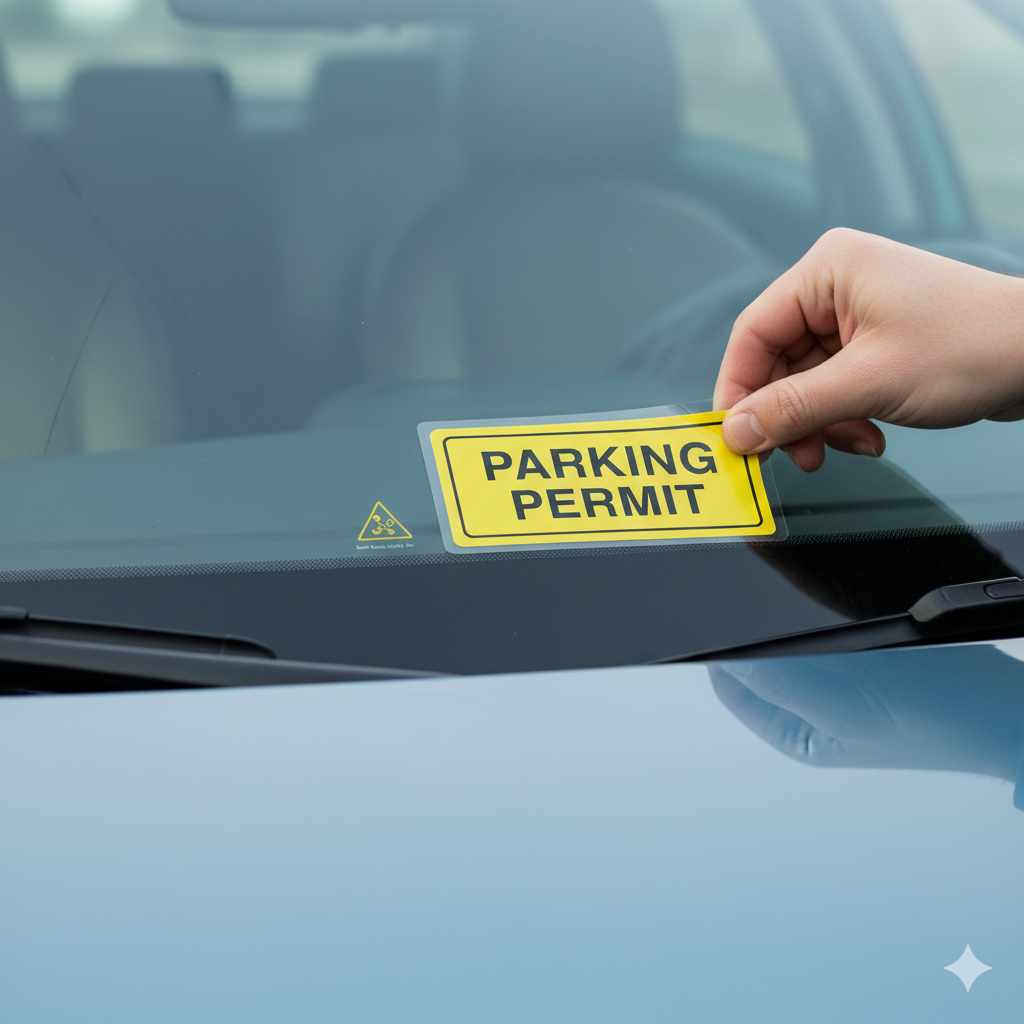 Where to Put a Parking Sticker on Your Car Safely and Easily