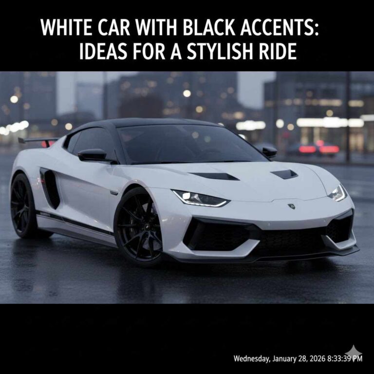 White Car With Black Accents