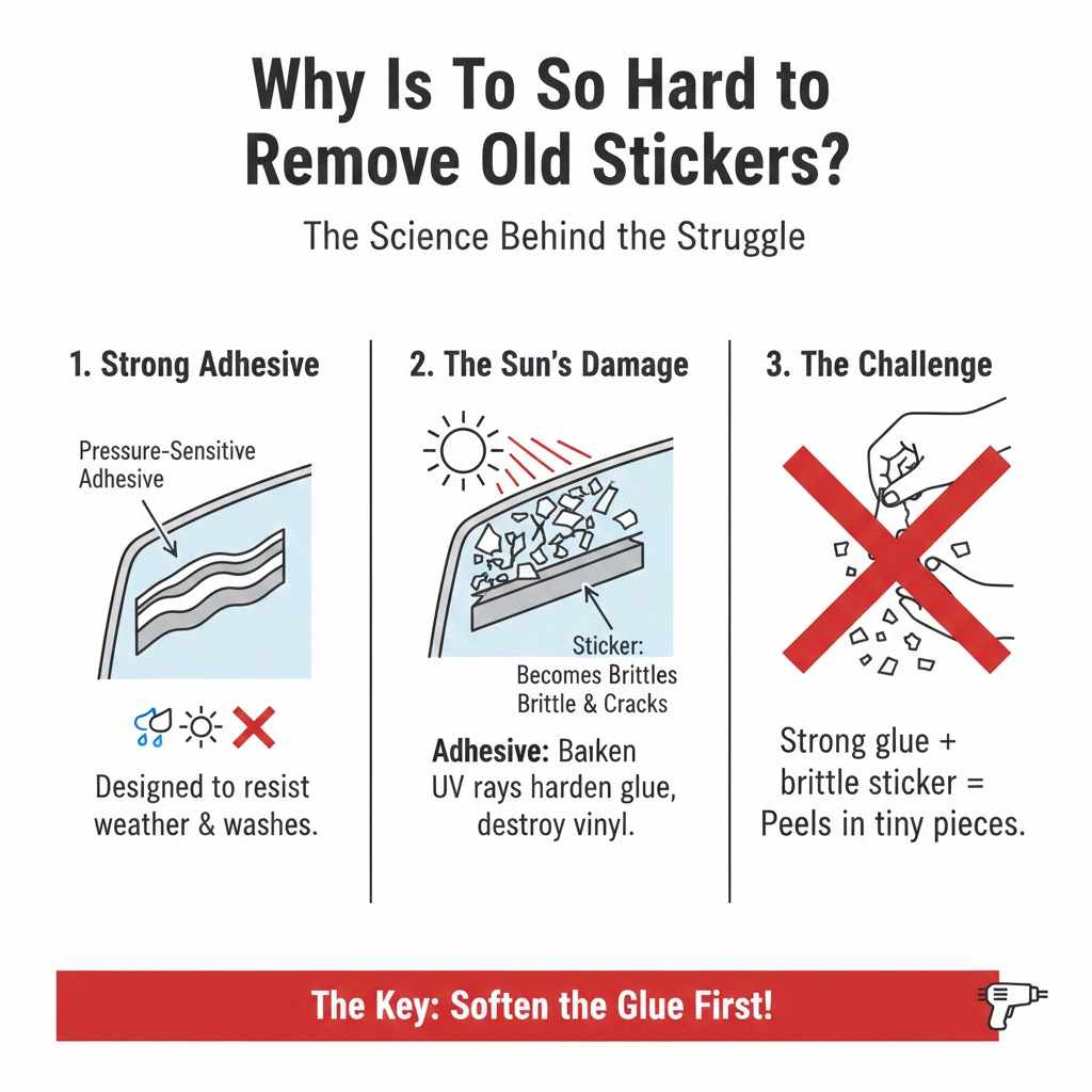 Why Is It So Hard to Remove Old Stickers