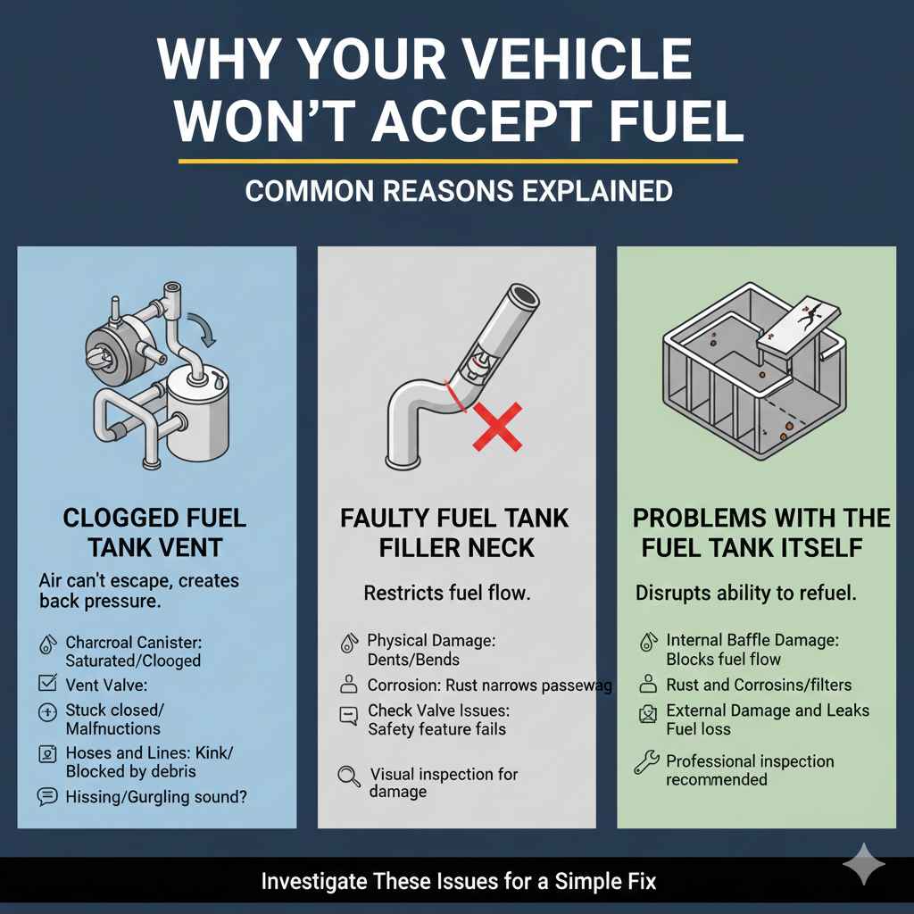 Why Your Vehicle Won't Accept Fuel