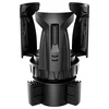 Black adjustable car cup holder expander with three open arms and a stepped base