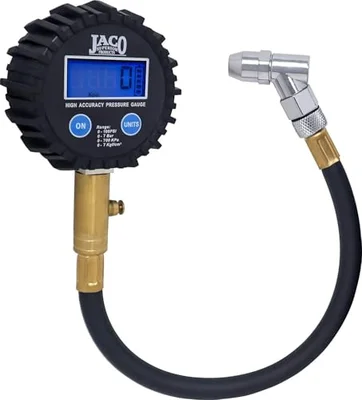 JACO ElitePro digital tire pressure gauge used to check TPMS readings