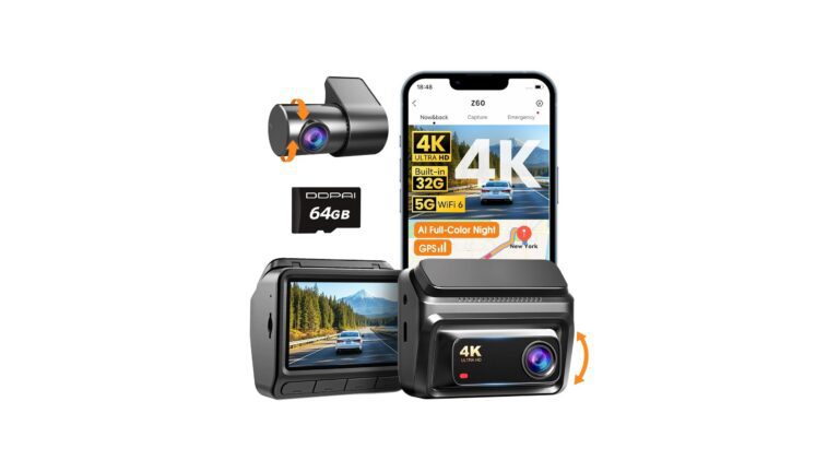 DDPAI 4K Dash Cam (Z60) Front and Rear Review