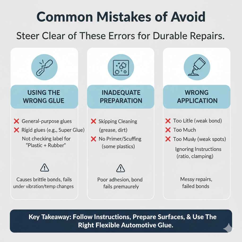 Applying Too Much or Too Little Adhesive