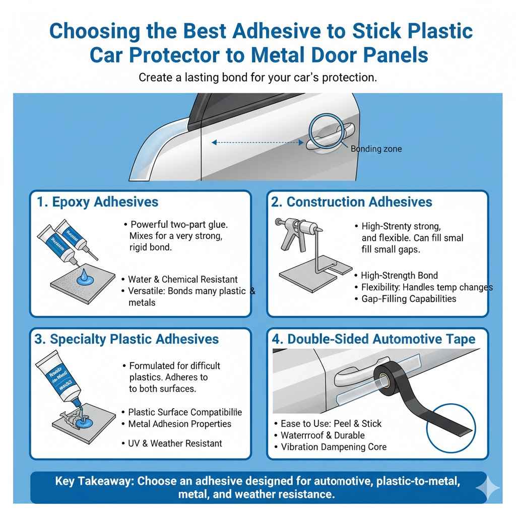 Choosing the Best Adhesive to Stick Plastic Car Protector to Metal Door Panels