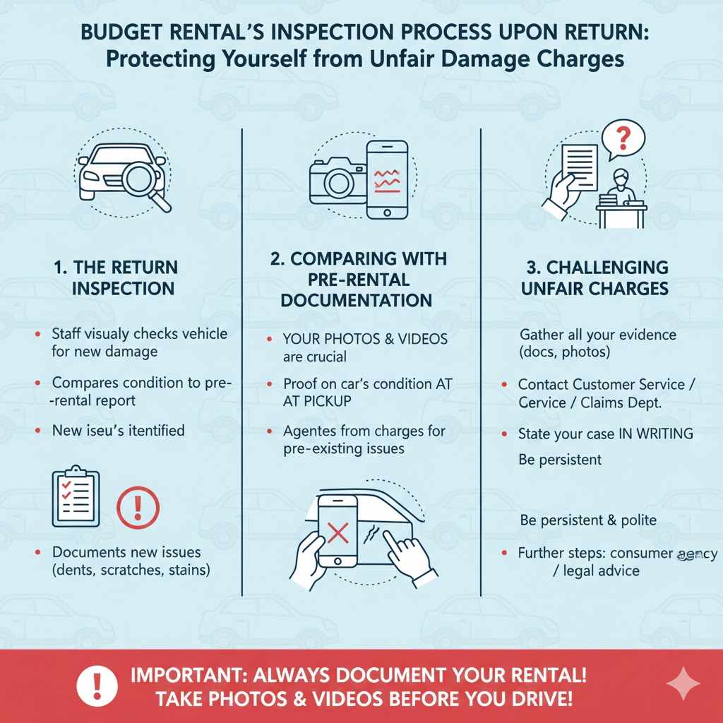 Budget Rental's Inspection Process Upon Return

