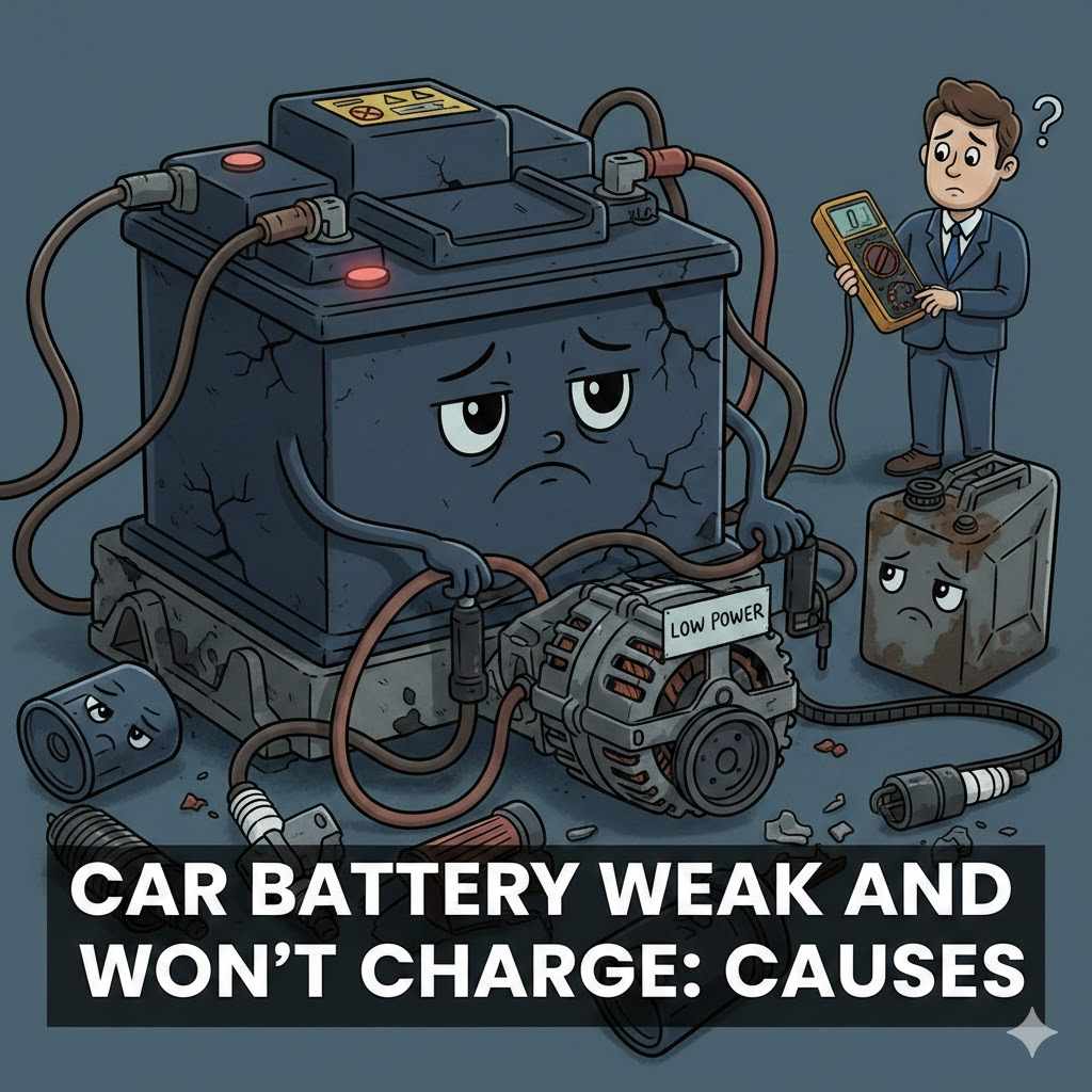 Car Battery Weak and Won’t Charge Causes