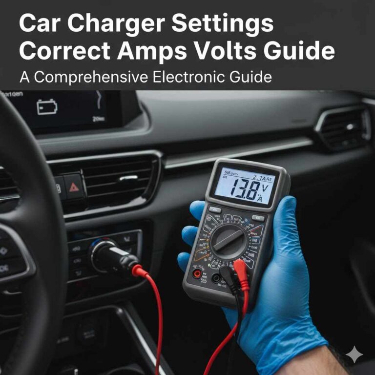 Car Charger Settings Correct Amps Volts Guide
