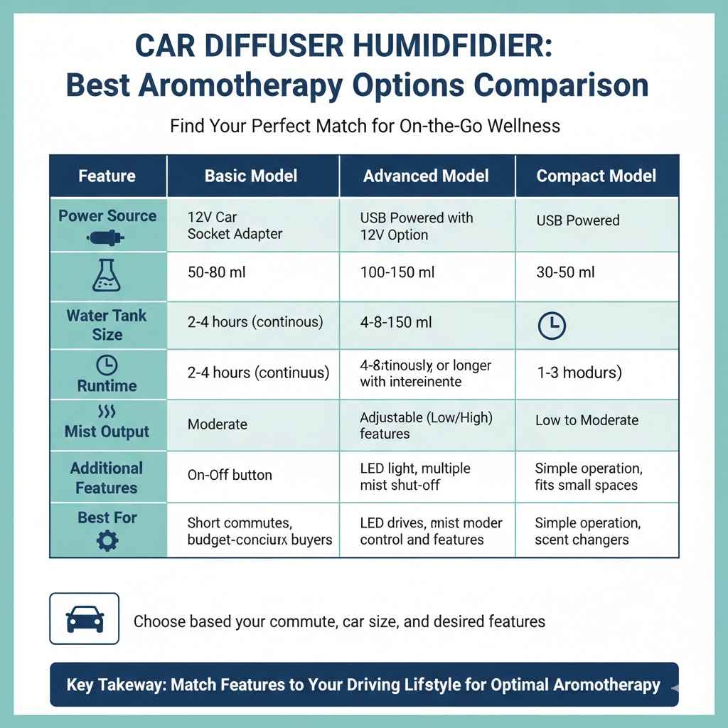 Car Diffuser Humidifier Best Aromatherapy Options Comparison