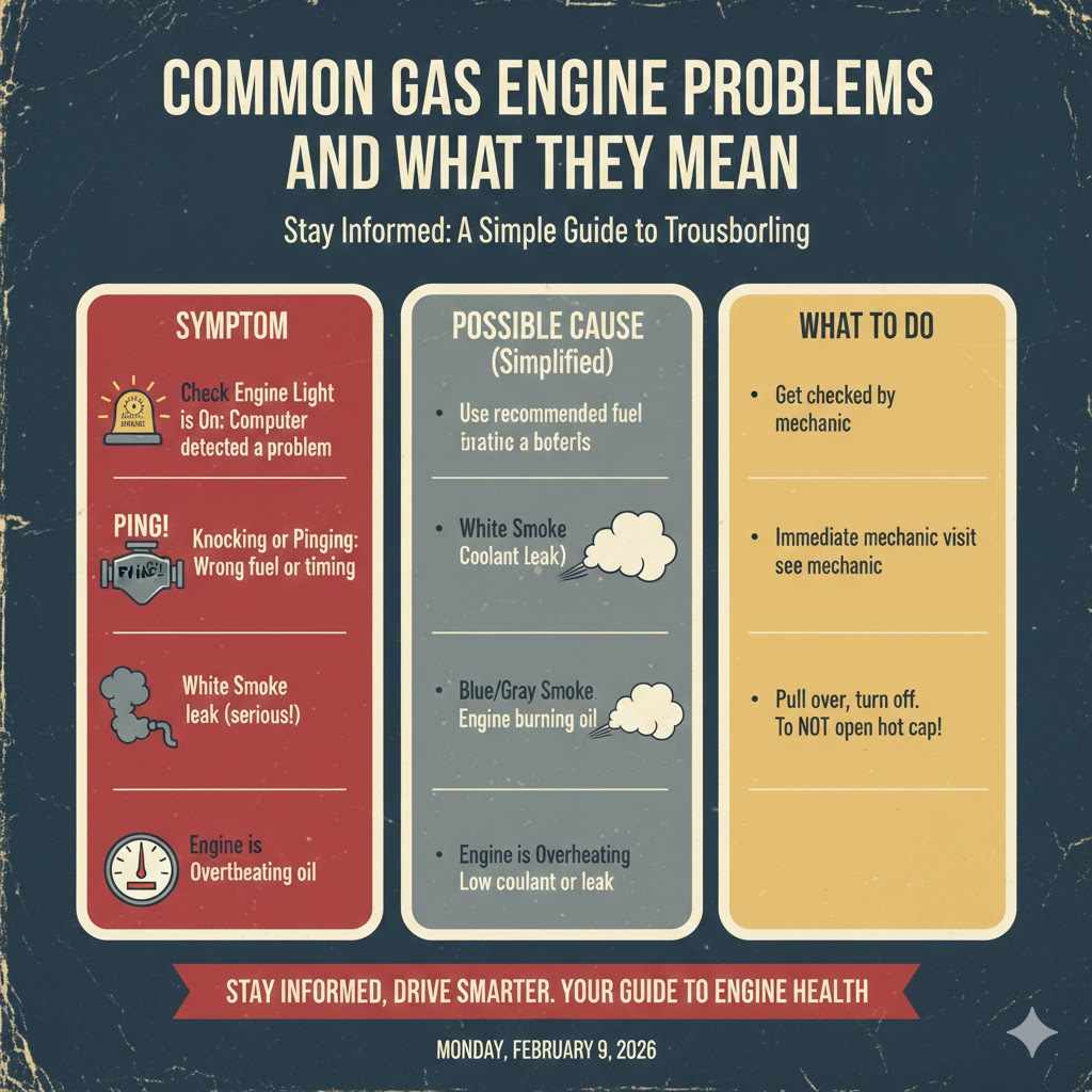 Common Gas Engine Problems and What They Mean

