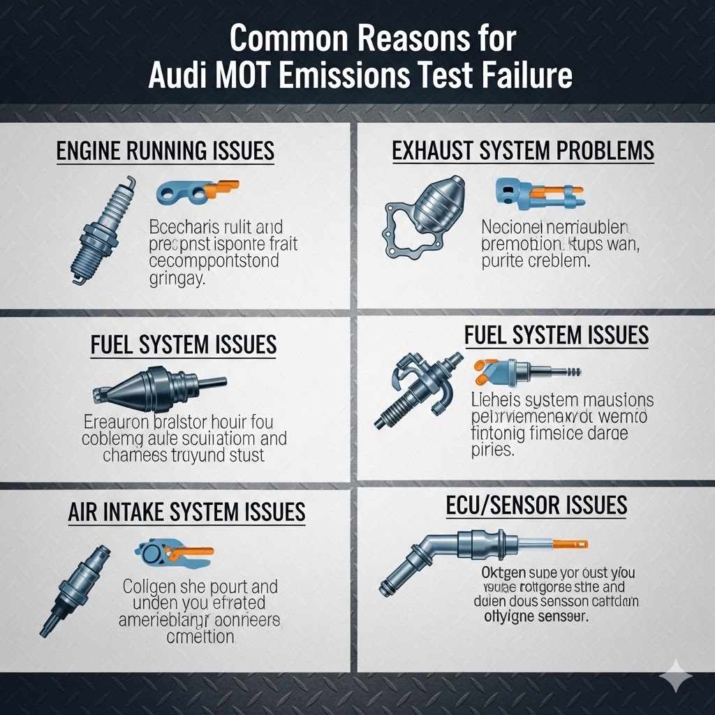 Common Reasons for Audi A3 MOT Emissions Test Failure

