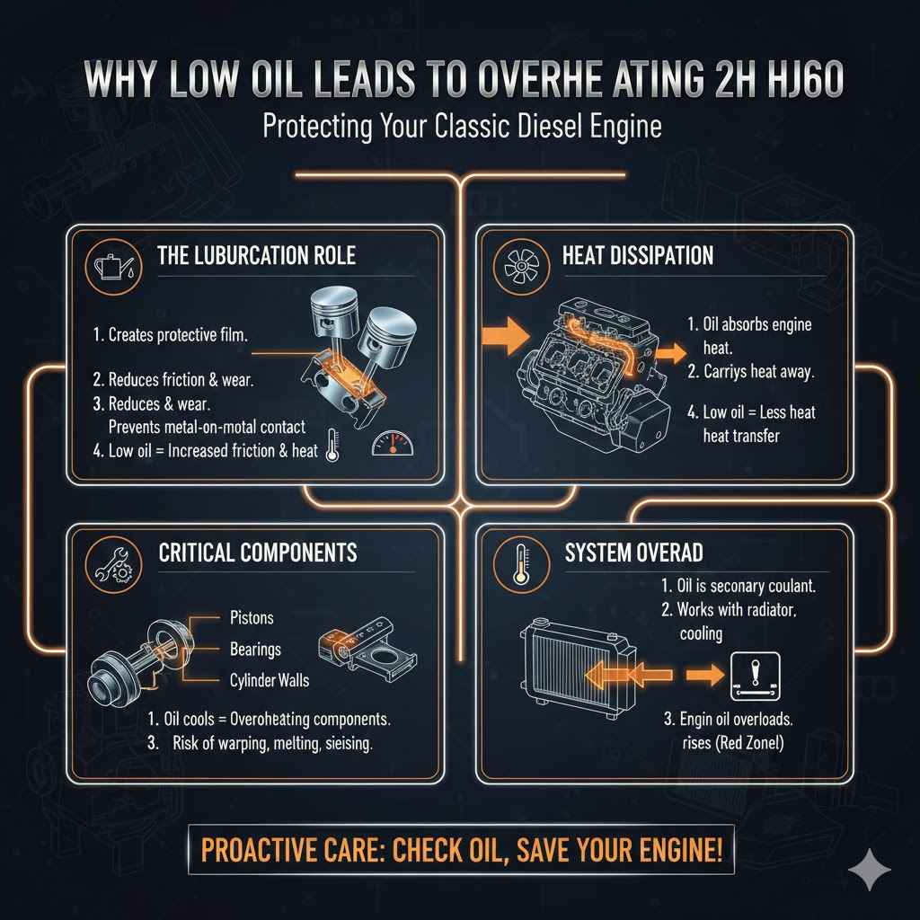 Why Low Oil Leads to Overheating in Your 2H HJ60