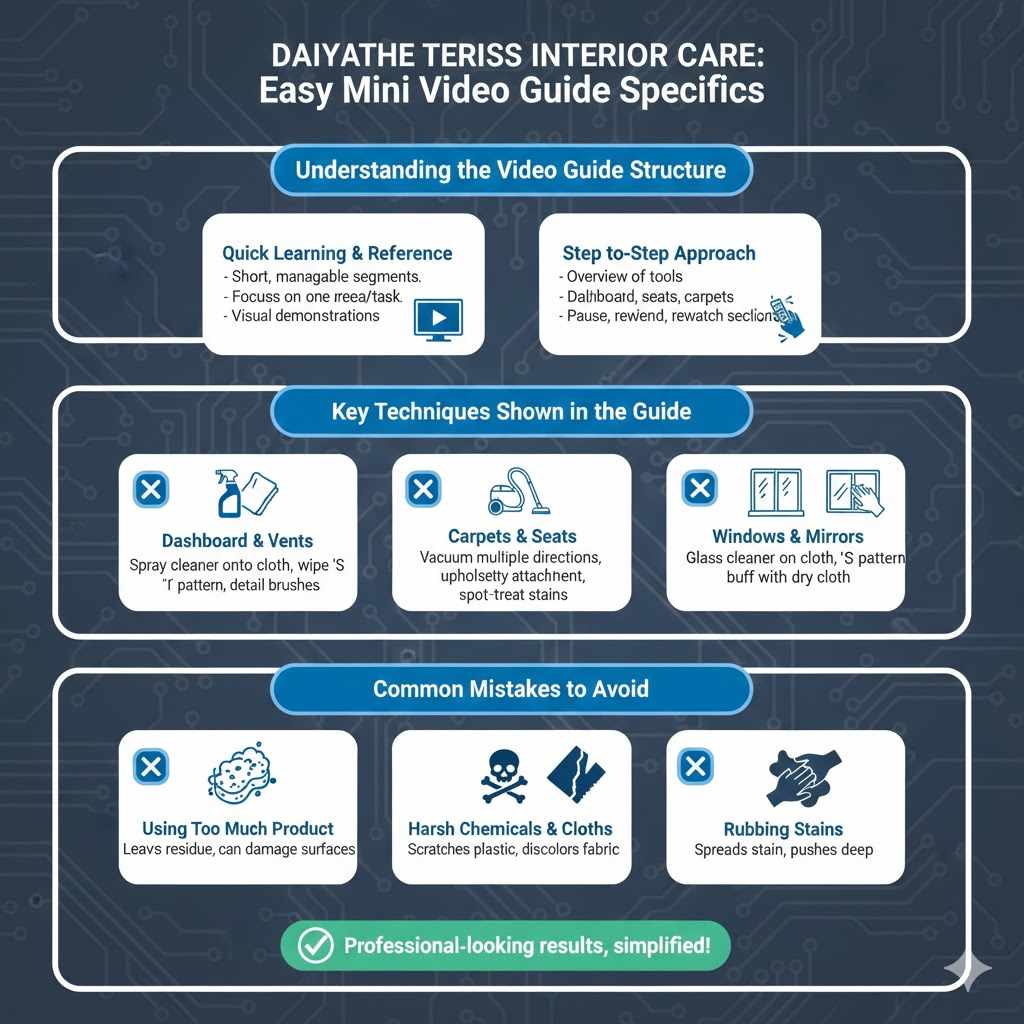 Daihatsu Terios Interior Care: Easy Mini Video Guide Specifics

