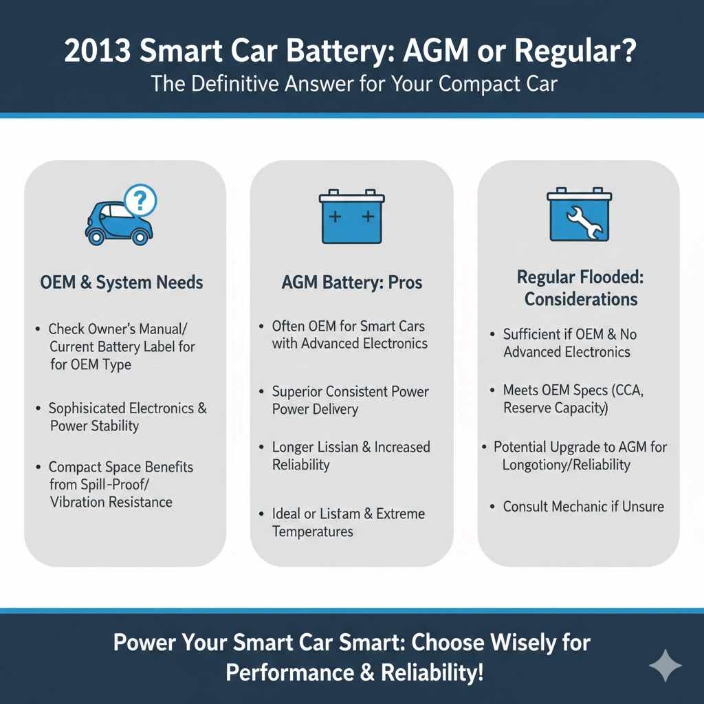 Does 2013 Smart Car Need AGM or Regular Battery