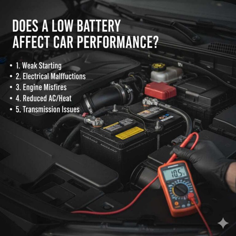 Does a low battery affect car performance?