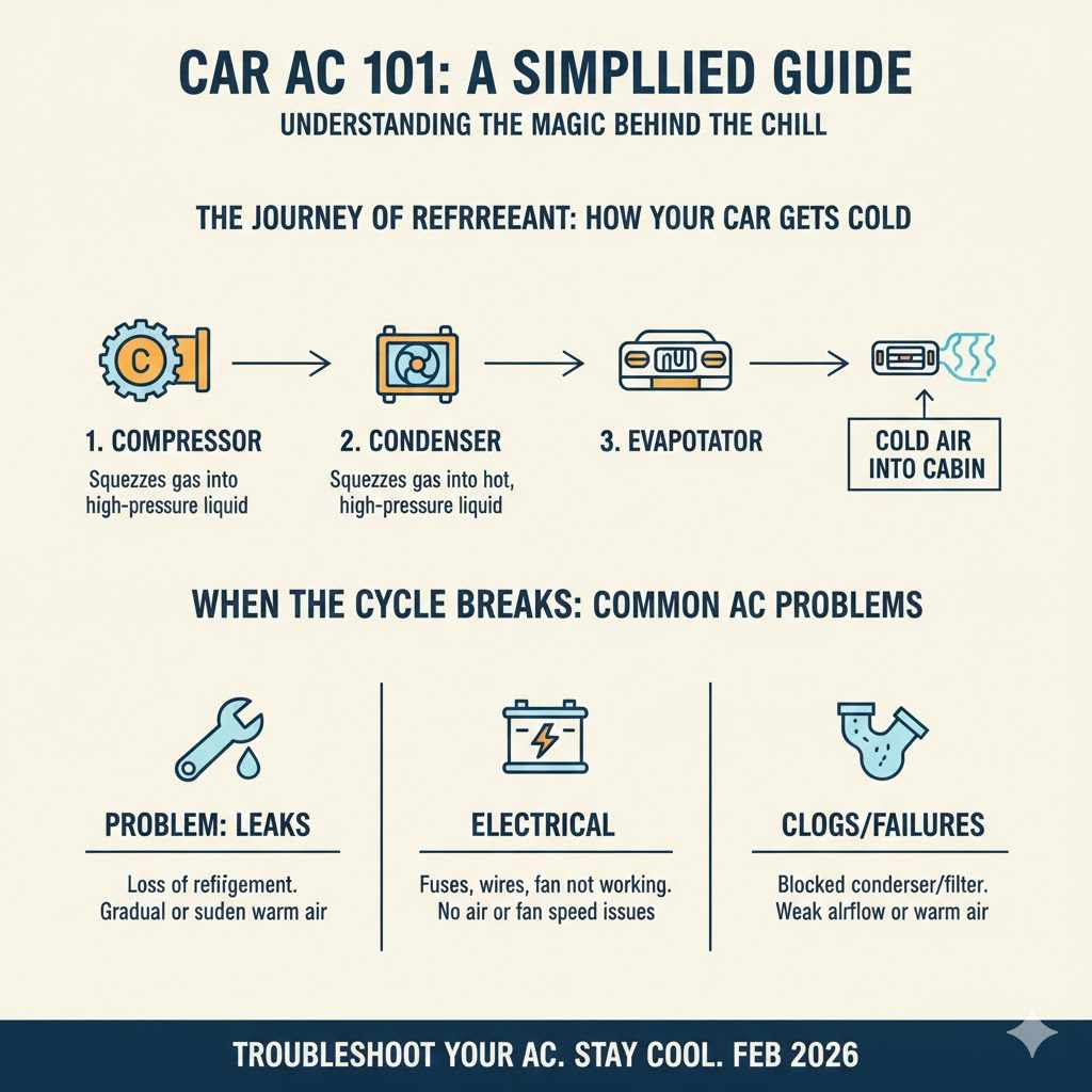 First, A Super-Simple Look at How Your Car's AC Works