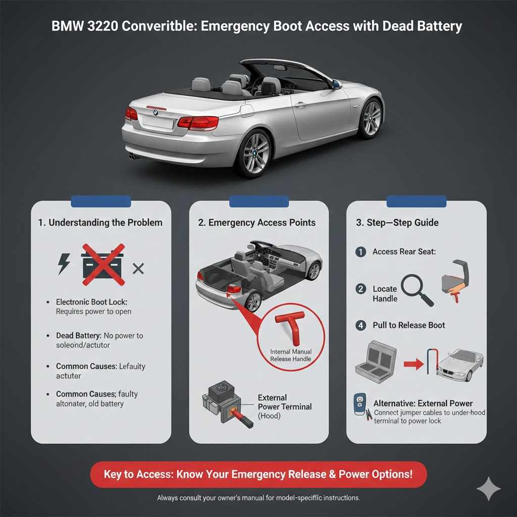 Fixing Your BMW 320d Convertible Open Boot No Battery

