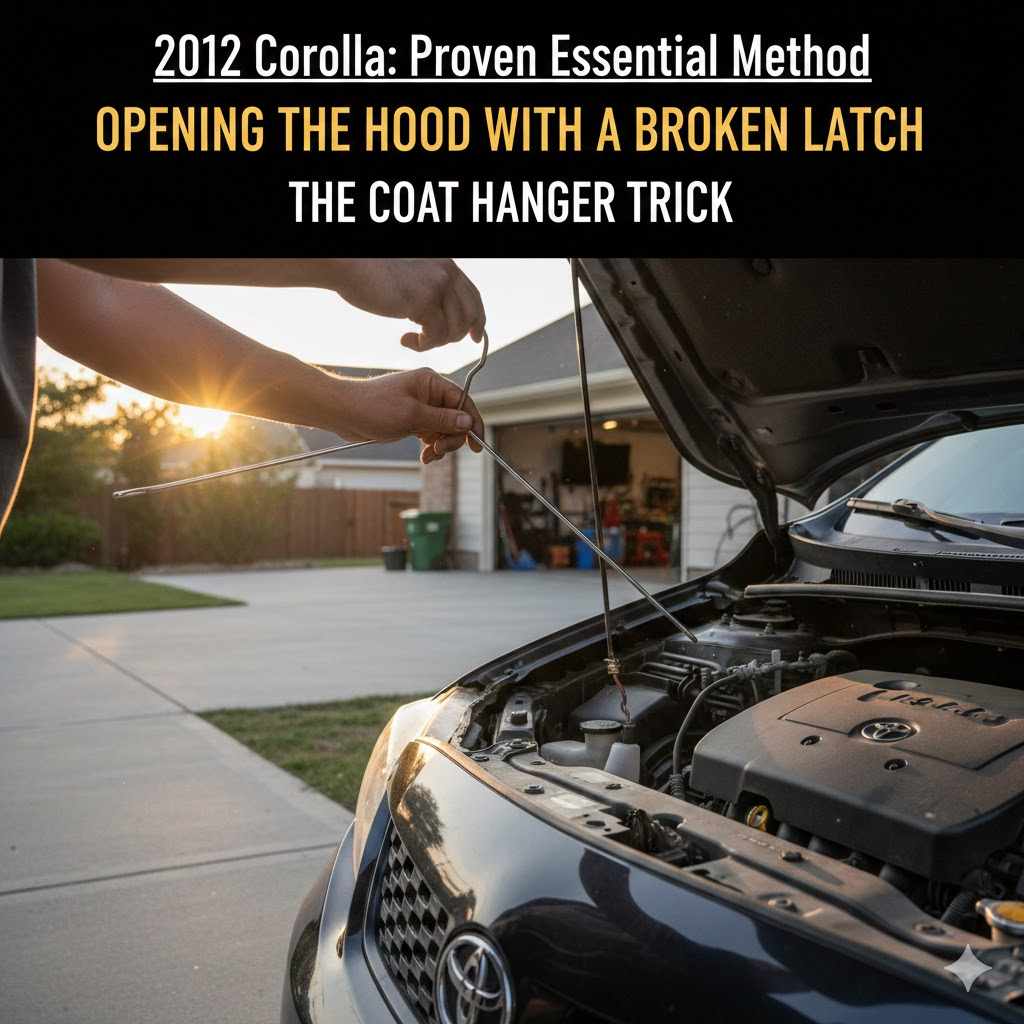 How The Open Car Hood If The Hood Latch Doesnt Work On A 2012 Corolla