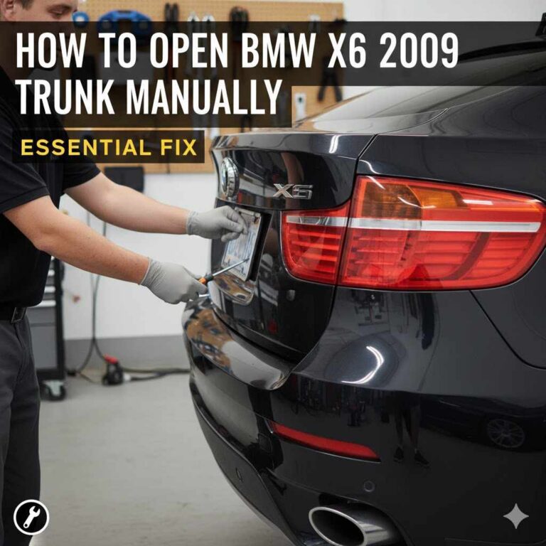 How To Open BMW X6 2009 Trunk Manually
