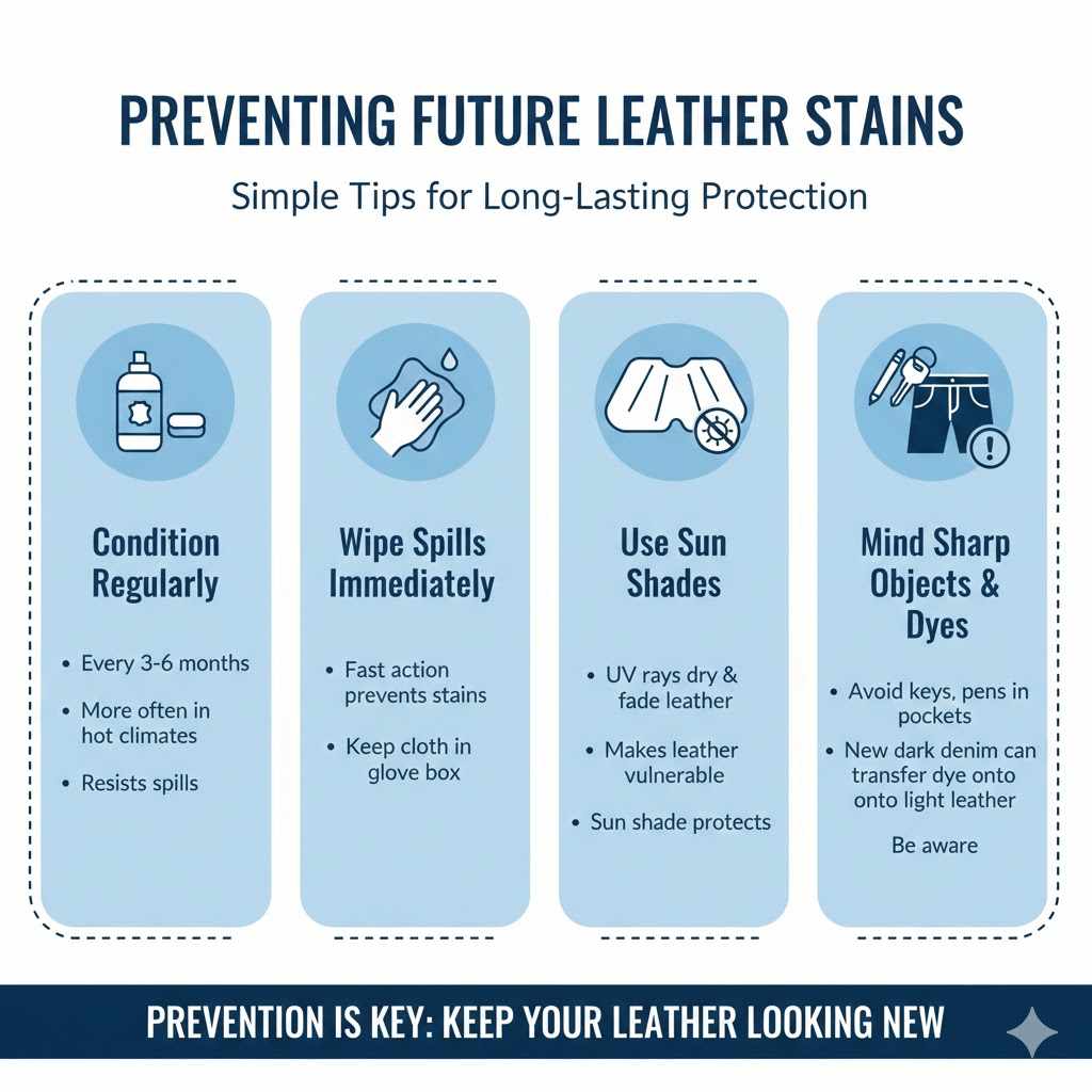 How to Prevent Future Leather Stains

