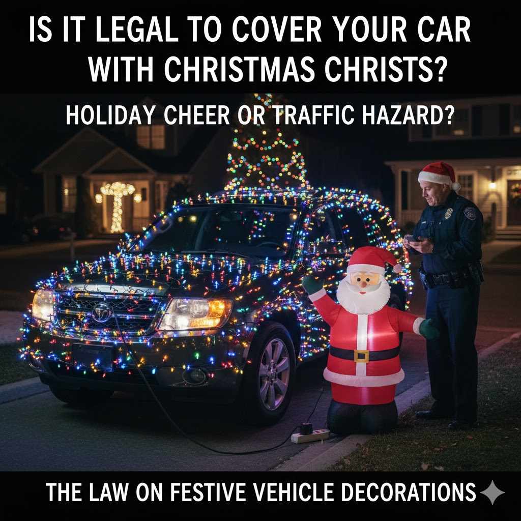 Is It Legal to Cover Your Car With Christmas Lights