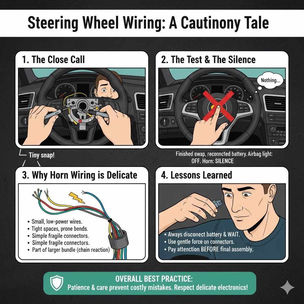 My Own Close Call with Steering Wheel Wiring

