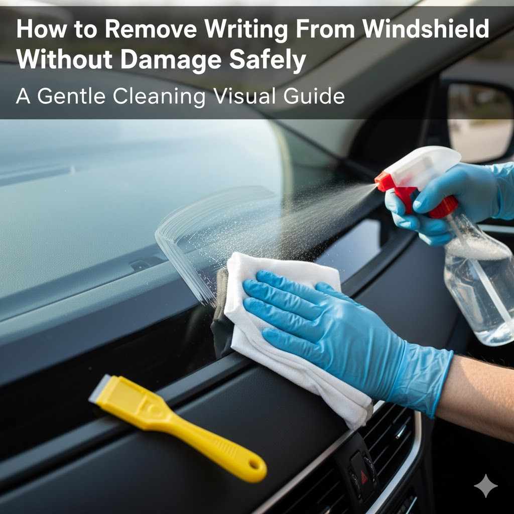 Remove Writing From Windshield Without Damage Safely