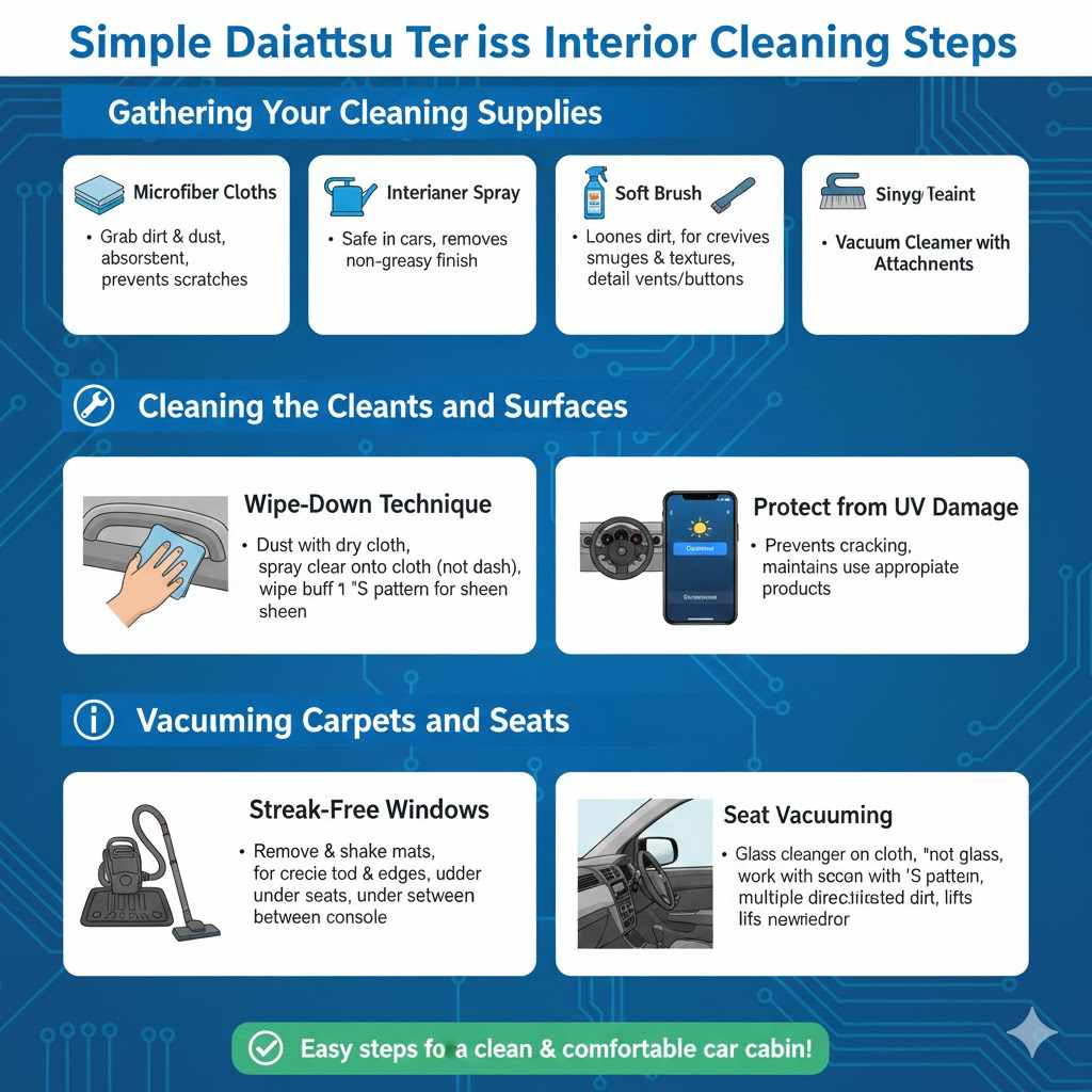 Simple Daihatsu Terios Interior Cleaning Steps

