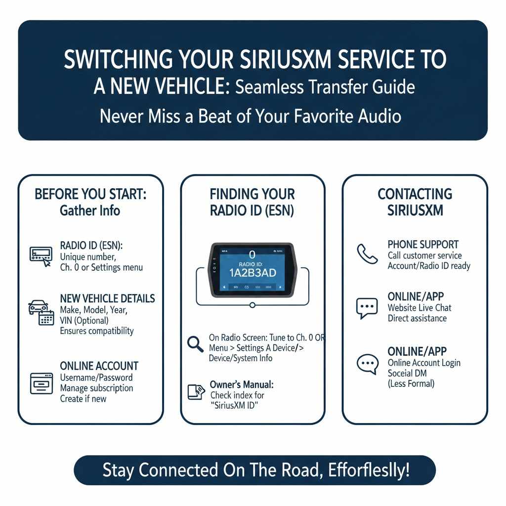 Switching Your SiriusXM Service to a New Vehicle