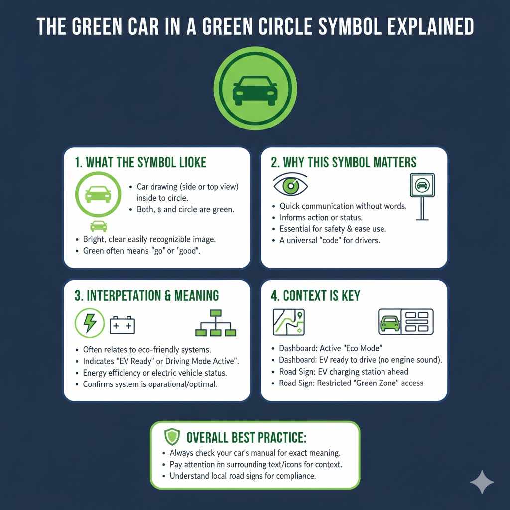 The Green Car Green Circle Symbol Explained