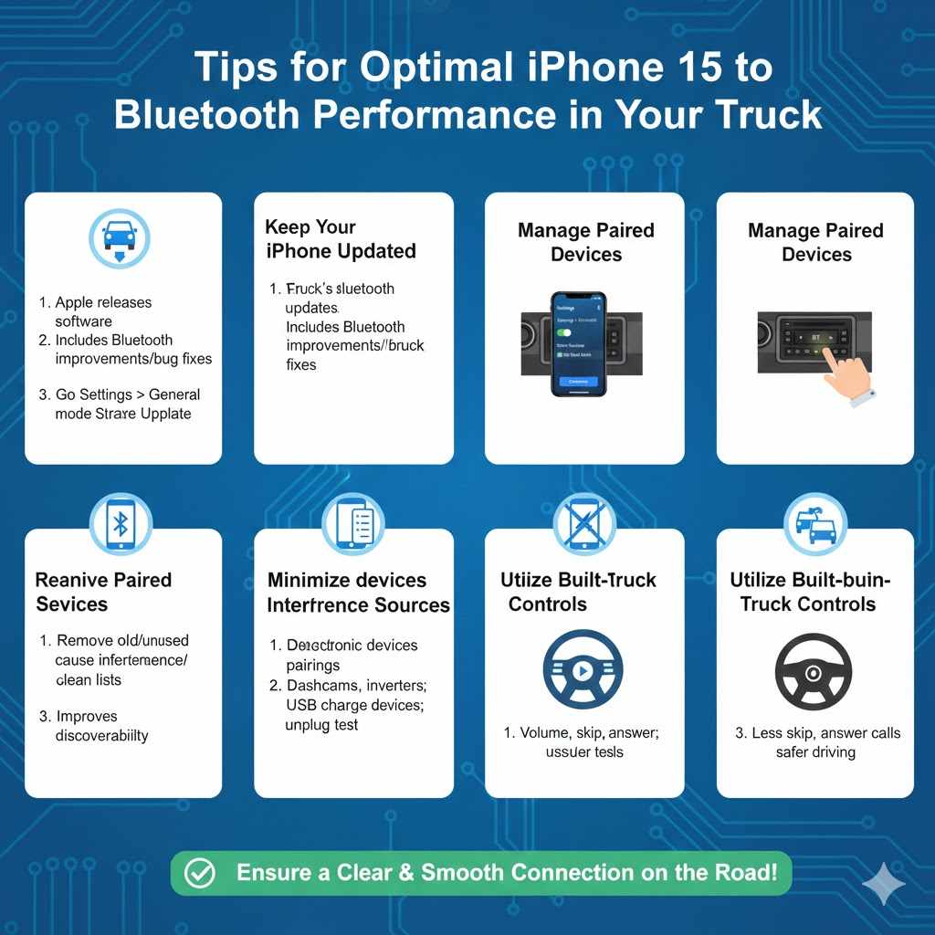 Tips for Optimal iPhone 15 Bluetooth Performance in Your Truck

