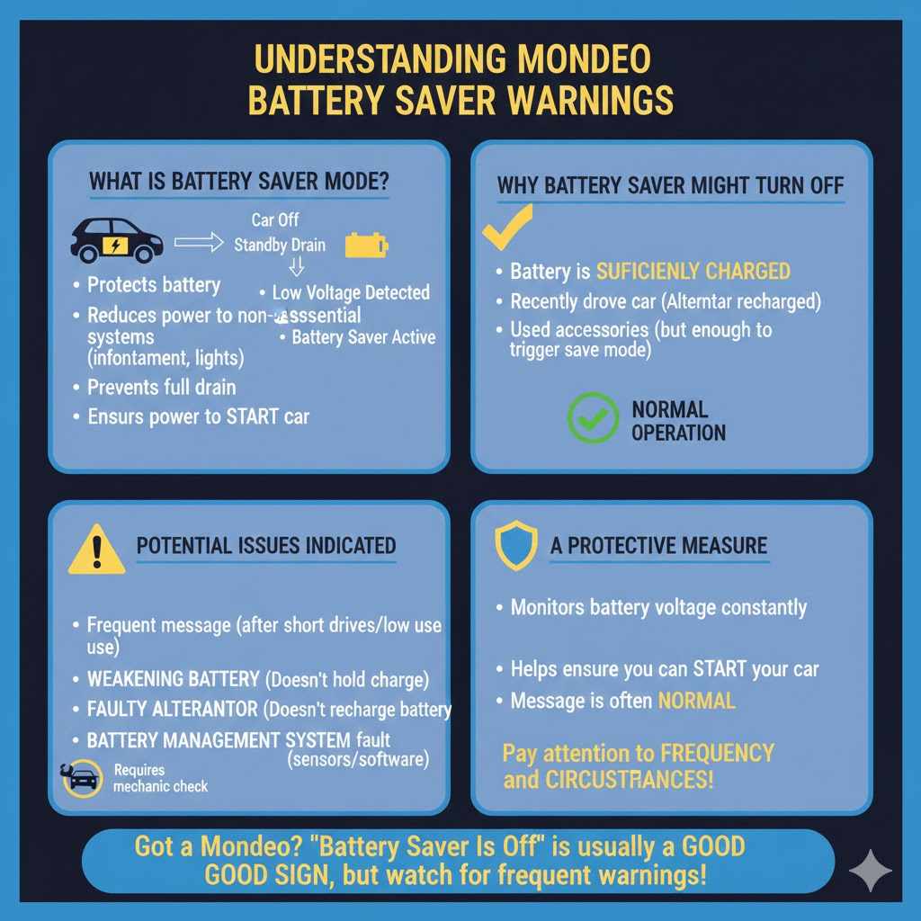 Understanding Mondeo Battery Saver Warnings