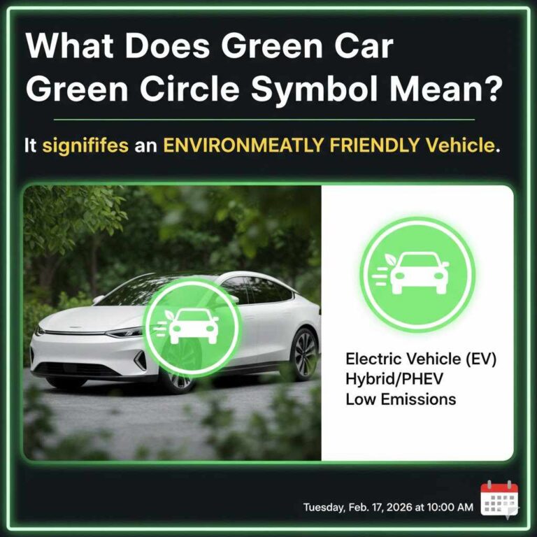 What Does Green Car Green Circle Symbol Mean