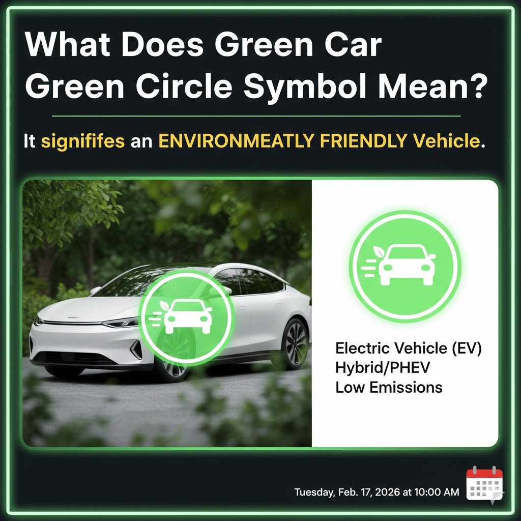What Does Green Car Green Circle Symbol Mean