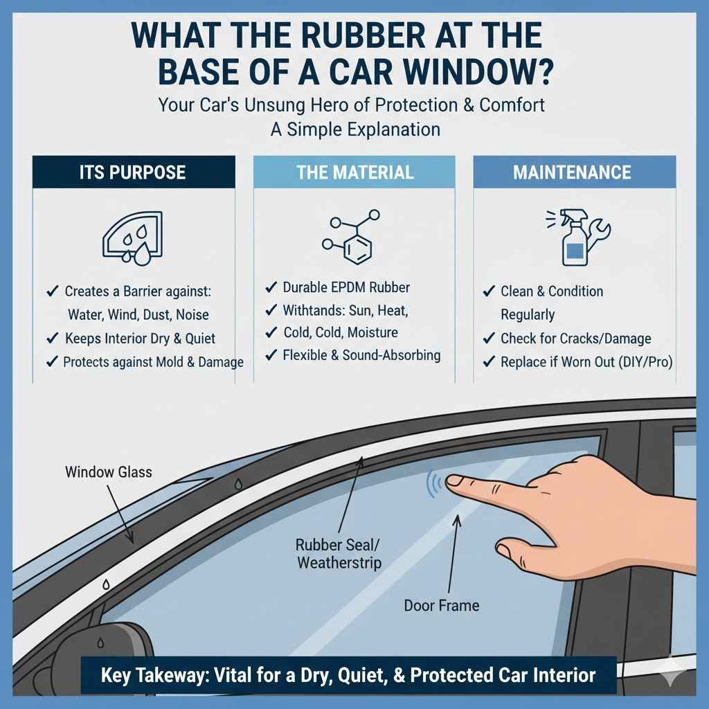 What Is The Rubber At The Base Of A Car Window