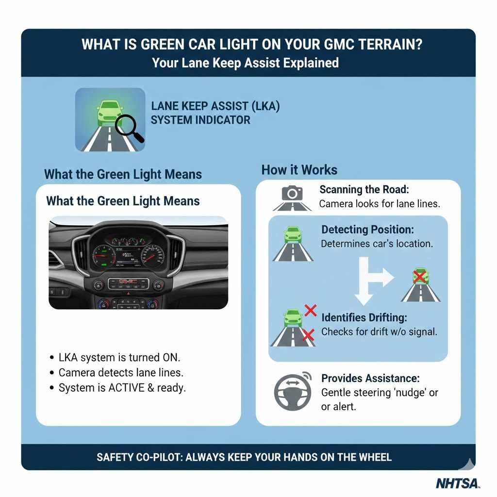 What is the Green Car Light on a GMC Terrain