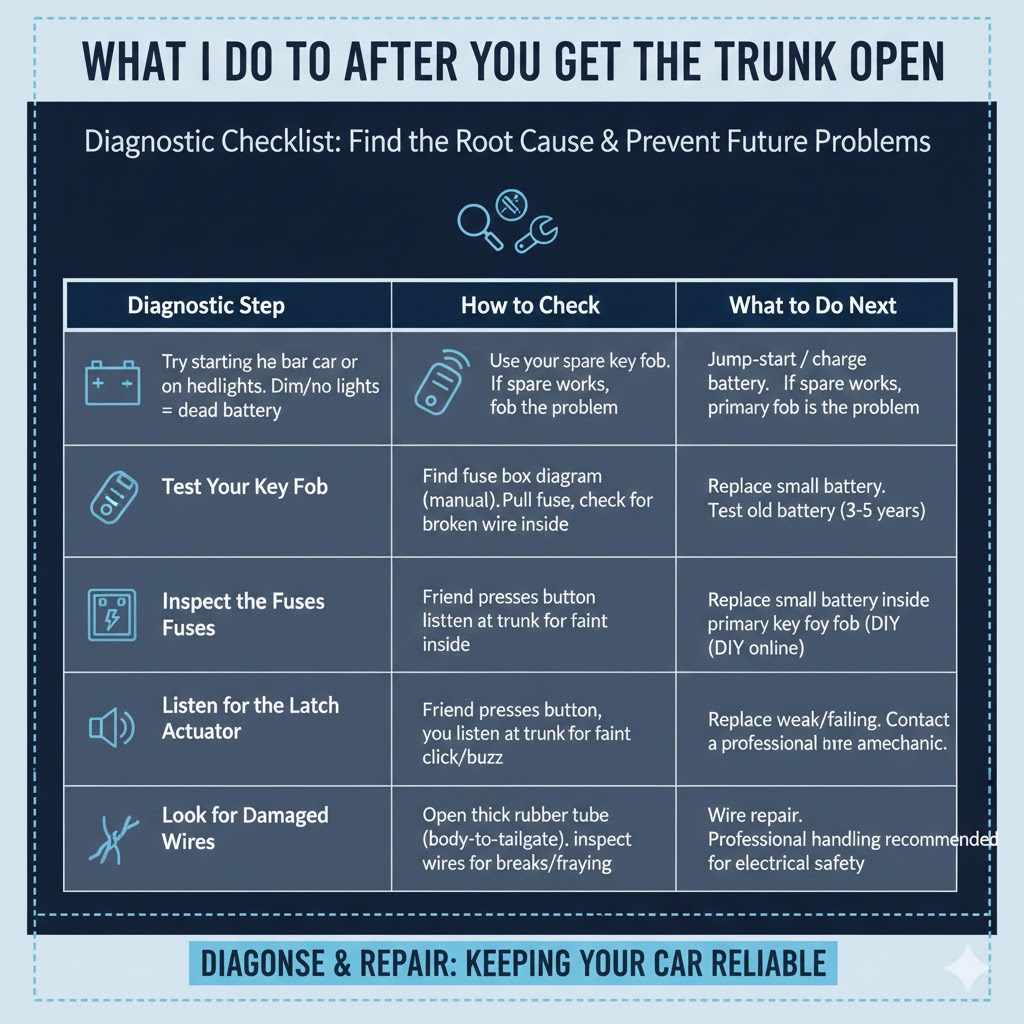 What to Do After You Get the Trunk Open

