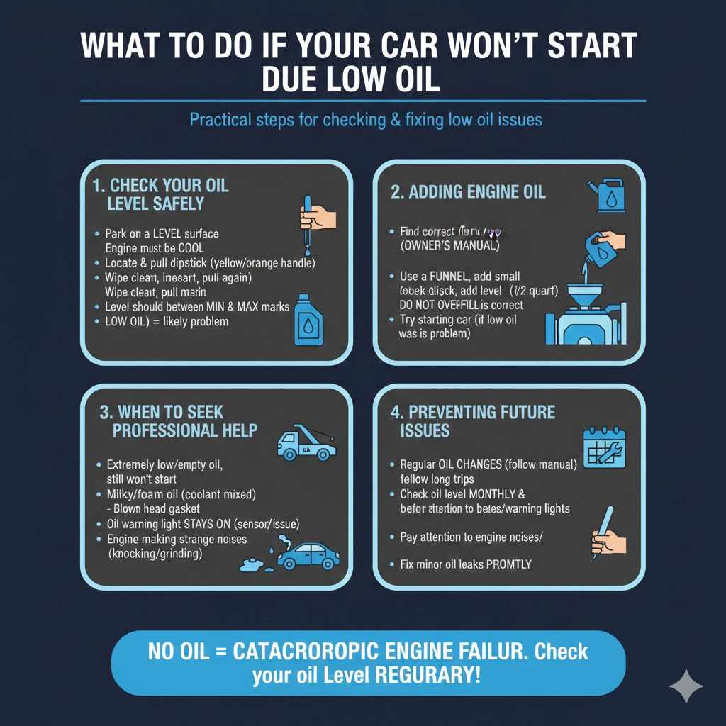 What to Do If Your Car Won't Start Due to Low Oil

