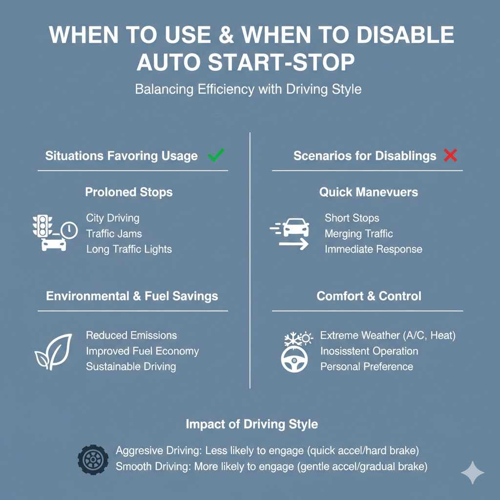 When to Use Auto Start-Stop and When to Disable It