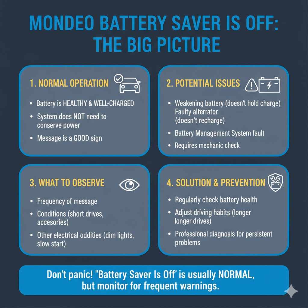 Why Does My Mondeo Say Battery Saver Is Off
