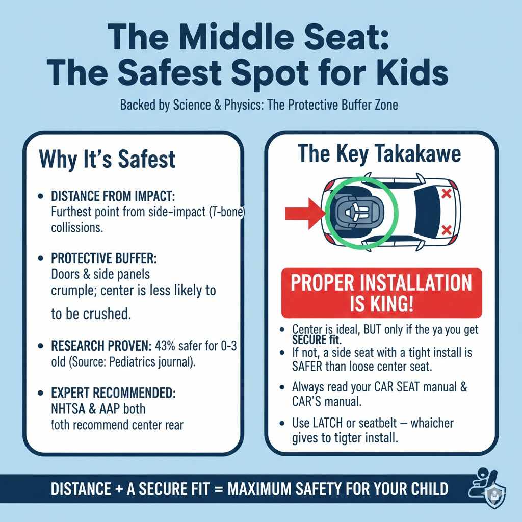 Why the Middle Seat Is Called the “Safest Spot”

