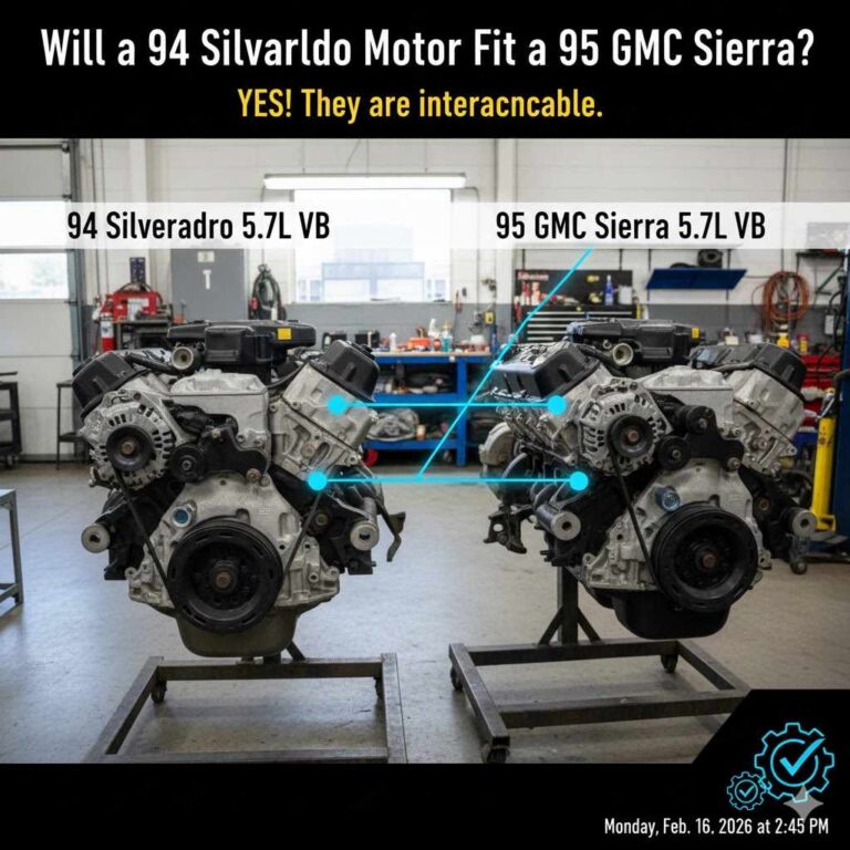 Will a 94 Silverado Motor Fit a 95 GMC Sierra