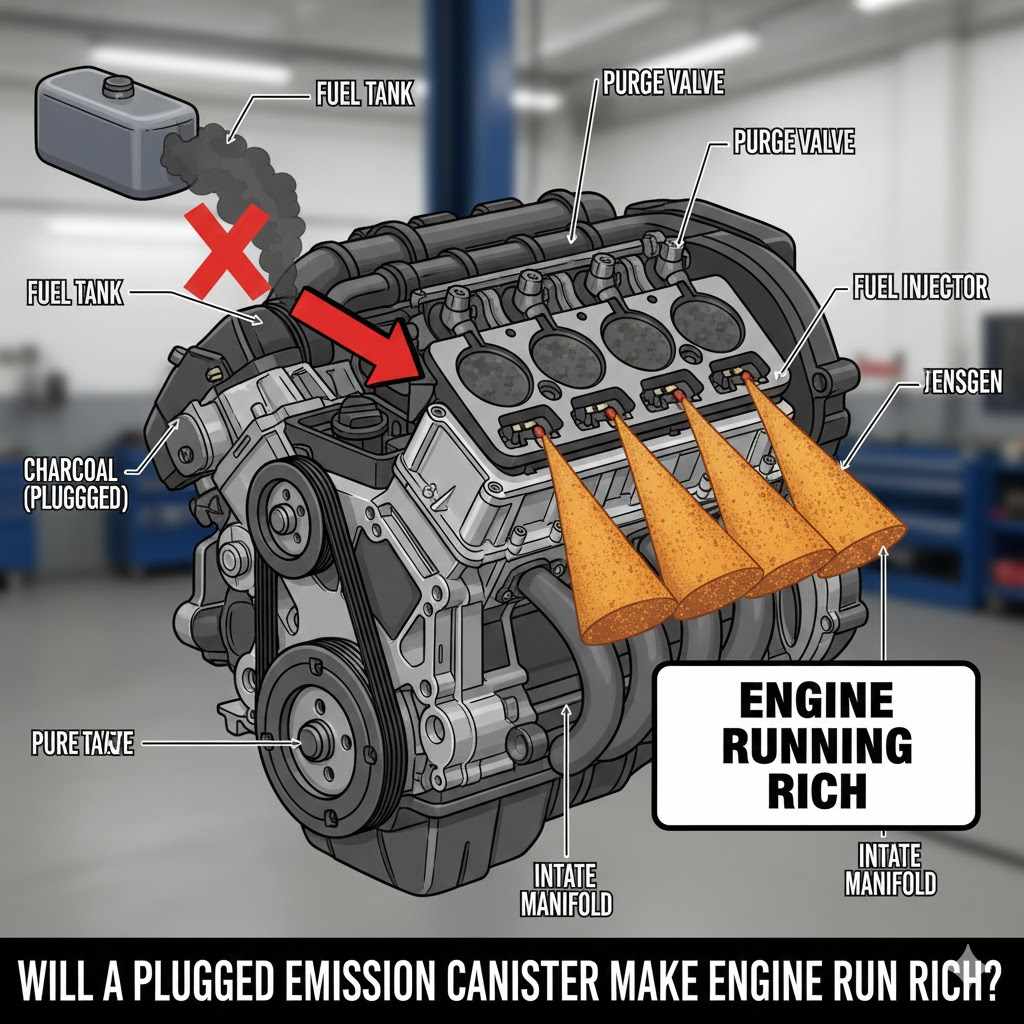 Will a Plugged Emission Canister Make Engine Run Rich?