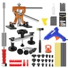 Dent puller kit with glue gun, slide hammer and suction cup