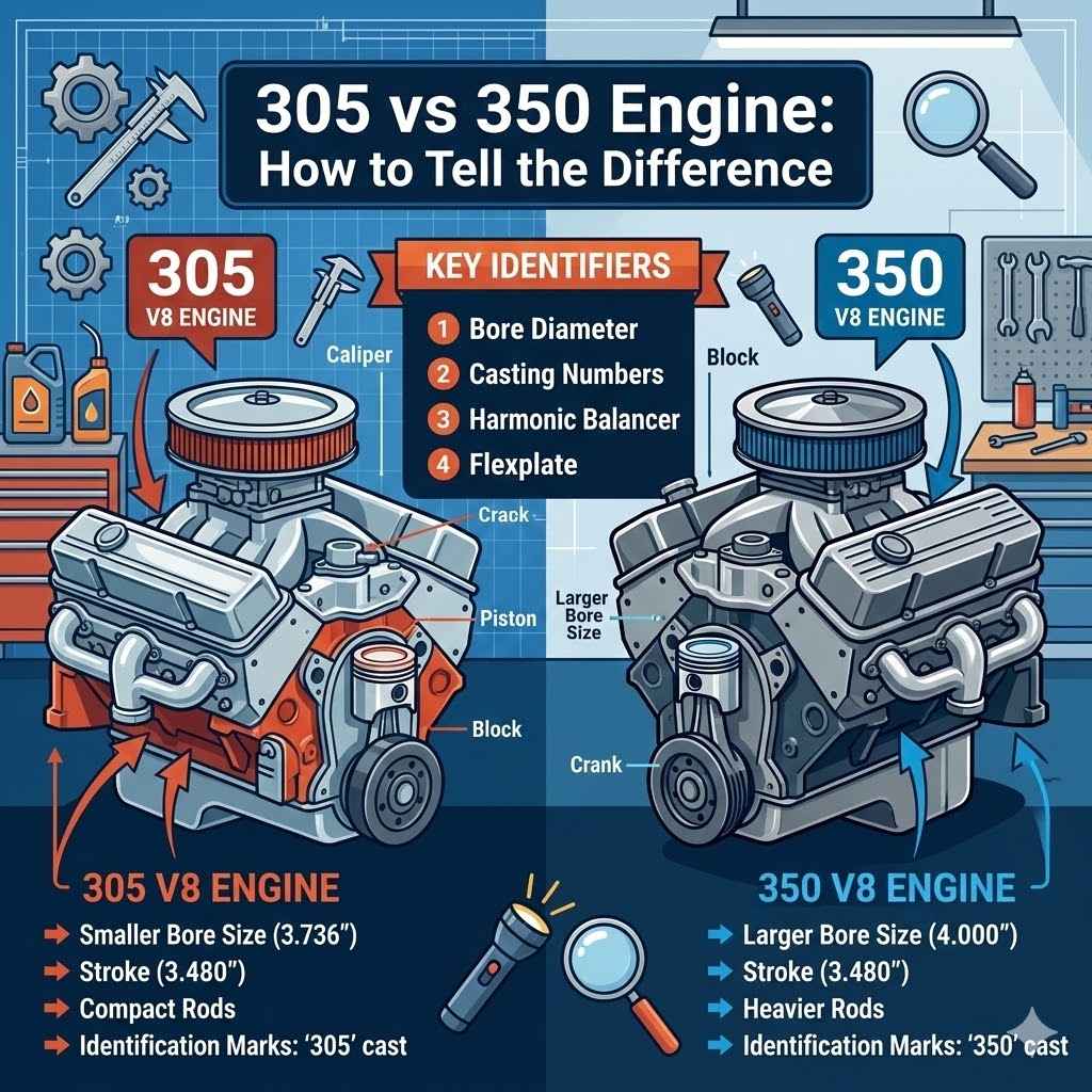 305 vs 350 Engine How to Tell the Difference