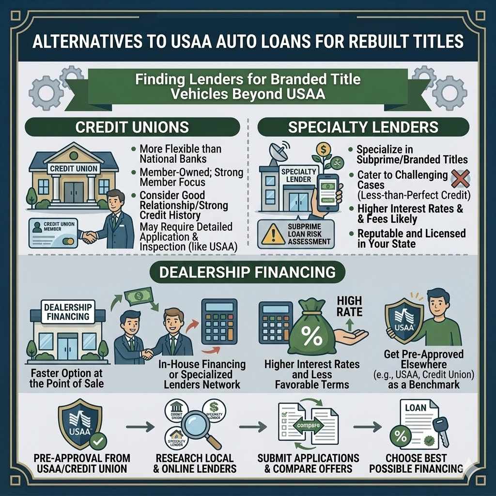 Alternatives to USAA Auto Loans for Rebuilt Titles