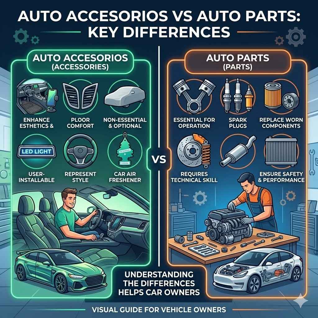 Auto Accesorios vs Auto Parts Key Differences