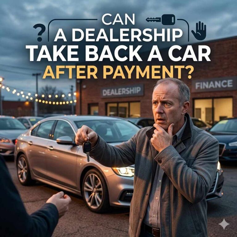 Can a Dealership Take Back a Car After Payment